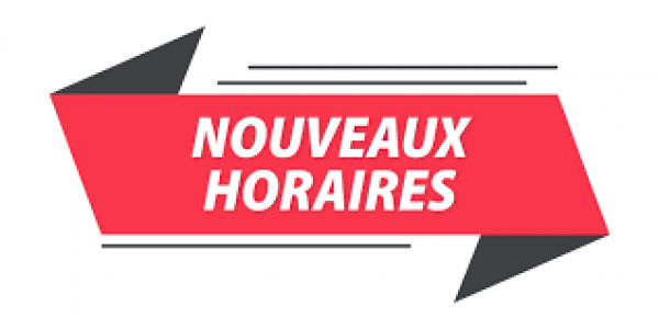 ALERTE - Changement d'horaire