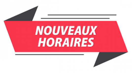 ALERTE - Changement d'horaire